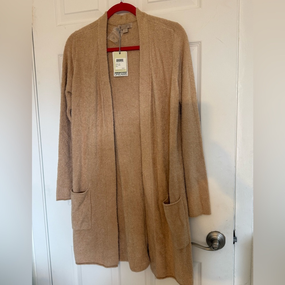 Barefoot Dreams Soft Camel Cardigan Cozy Chic Open Front Duster size S Nordstrom - Picture 3 of 12